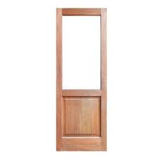 Wooden Door Full Pane Glass Top