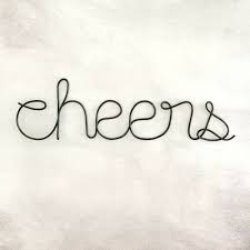 Cheers Metal Wall Decor Wire Words