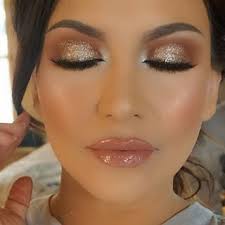 clic brown glitter eye makeup