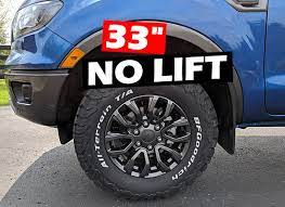 ford ranger big tires no lift all you