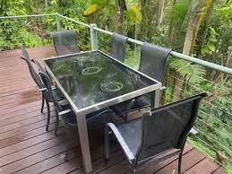 Bunnings Outdoor Glass Top Table With