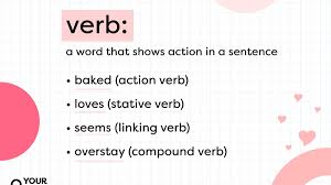 what is a verb parts of sch