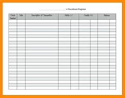 Checking Account Balance Sheet Template