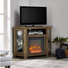 Traditional Wood Corner Fireplace