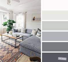 living room color schemes grey palette