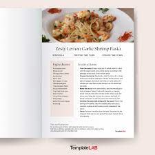 cookbook templates recipe book