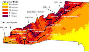 Fall Color Map For North Carolina Department Of Biology
