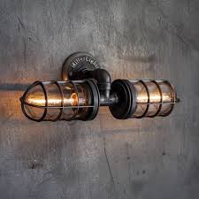 Two Bulb Wall Light Horizontal Over