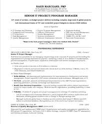 Sample Resume For Project Manager Sample Resumes