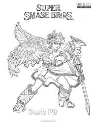 Super smash bros coloring pages colouring pages how draw kirby super smash bros ultimate in 2020 coloring books coloring pages cute coloring pages Dark Pit Super Smash Brothers Coloring Page Super Fun Coloring