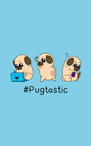 wallpapers com images hd cartoon pug dogs in blue