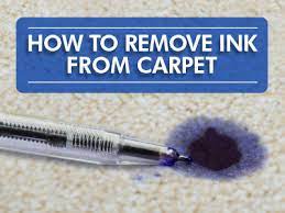 how to remove ink from carpet