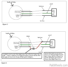 bike high beam along with low beam