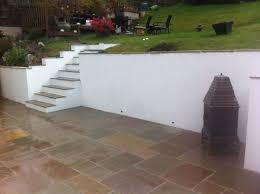 Patio Retaining Wall Construction In