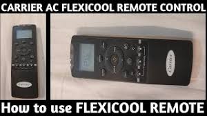 carrier ac flexicool remote control