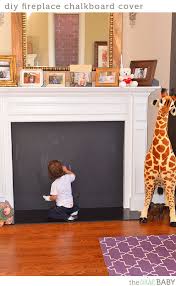 Diy Fireplace Chalkboard Cover The