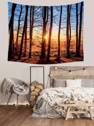 Decorative Wall Tapestry With Sunset