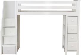 Drawers have ample space with dovetail. Jackpot Kids All In Ones Oxford Twin Staircase High Loft Bed In White W Dresser And Bookcase Belfort Furniture Loft Beds