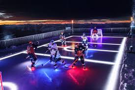 backyard ice rink lighting curling