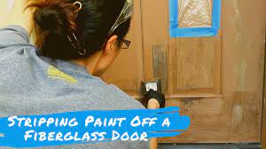 strip paint off a fiberglass front door