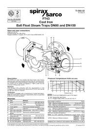 ft43 cast iron ball float steam traps