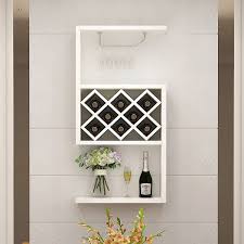 White Contemporary Wall Mounted Wine