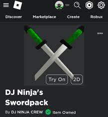 DJ Ninja ⚔️ on X: ⚔️ DJ Ninja's Swordpack Roblox UGC is officially OUT  NOW!!! ⚔️ OWN IT NOW IT'S ONLY 100 ROBUX ⬇️ t.coU9d2k6WpaL  t.cot01o190dG1  X