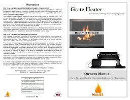 Stoll Grate Heater Owner S Manual Pdf