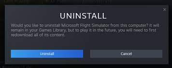 to uninstall microsoft flight simulator