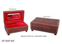 wooden bangle box full kashmiri work