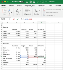 how to make a budget in excel step by