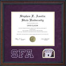 stephen f austin diploma frame with