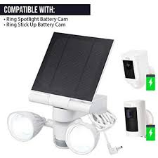 Wasserstein Ring Floodlight And Solar Panel Charger Motion Activated For Ring Stick Up Cam Battery And Ring Spotlight Cam Battery Target