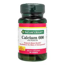 Calcium and magnesium are important for maintaining bone health and preventing osteoporosis. Order Nature S Bounty Calcium 600 With Vitamin D3 Dietary Supplement 60 Tablets Online At Best Price In Pakistan Naheed Pk