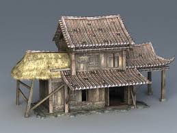 Ancient Chinese Wooden House 3d Model