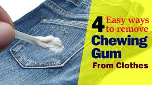remove chewing gum from clothes