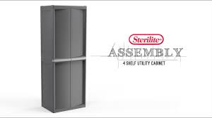 sterilite 4 shelf storage cabinet