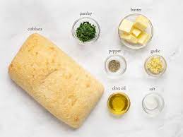 Garlic Bread Ingredients gambar png