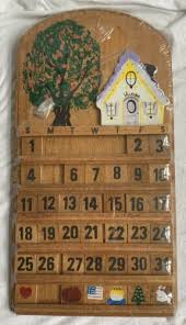 Vintage Wood Perpetual Wall Calendar