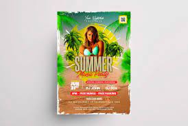 summer 2022 day party free psd flyer