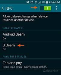 s beam to transfer files on galaxy s5