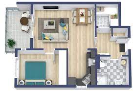 1 Bedroom Apartment Plan Examples