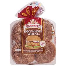 brownberry buns 100 whole wheat 8 ea