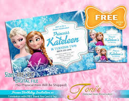 Frozen Invitation Frozen Birthday Invitation Free Frozen Thank You Card Tag Frozen Theme Party Frozen Printable Free Editing 01