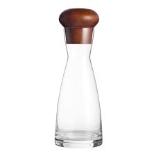 Bistro Glass Wide Wood Top Carafe At Home