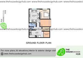 1 Bhk House Plan Drawing In 650 Sq Ft