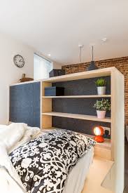 bedroom floor in this micro apartment