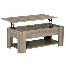 Homcom Grey Wood Lift Top Coffee Table