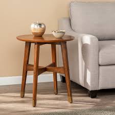 Shop modern end tables at modern essentials. Morgenstern Round Midcentury Modern End Table On Sale Overstock 22701035 Brown