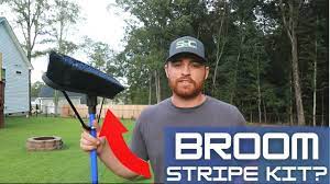 diy lawn striping kit from a broom